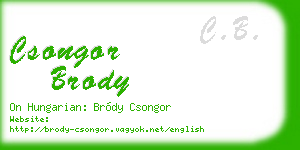 csongor brody business card